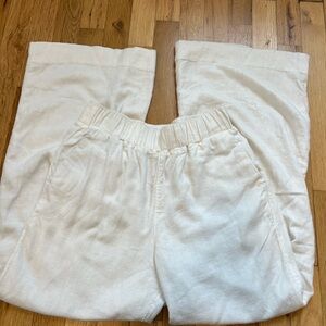 Abercrombie and fitch pull on linen blend pants